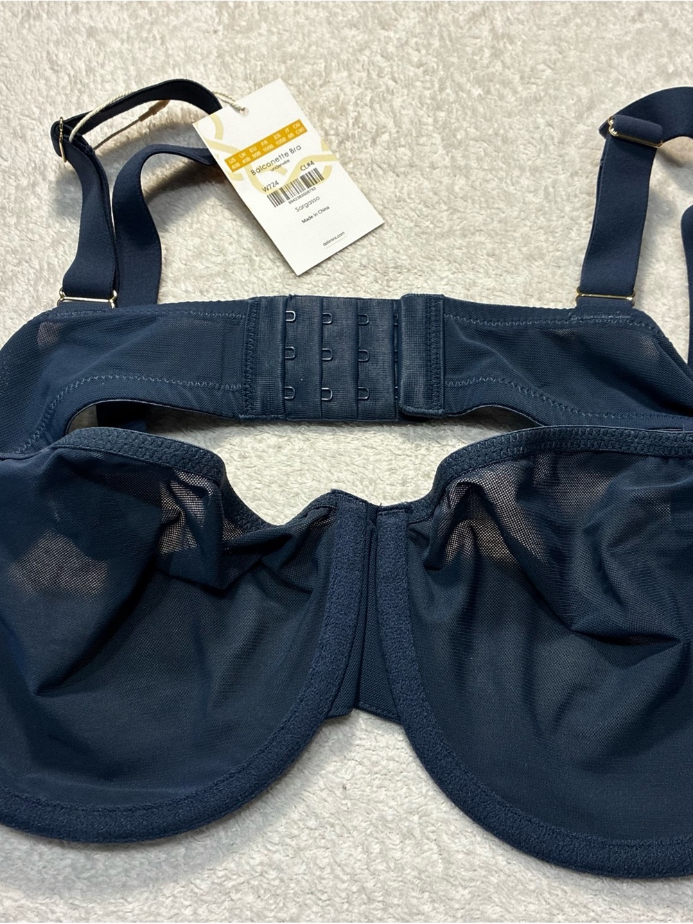 Unlined Underwire Bra in Navy — Supportive Everyday Comfort